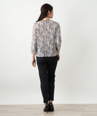 小花柄カットソー【Ｌｅｉｌｉａｎ　ＷＨＩＴＥ　ＬＡＢＥＬ】