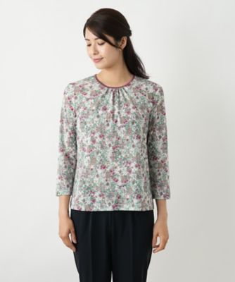 小花柄カットソー【Ｌｅｉｌｉａｎ　ＷＨＩＴＥ　ＬＡＢＥＬ】