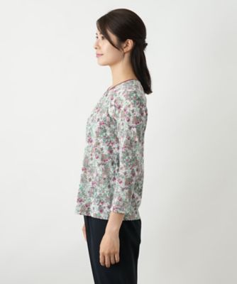 小花柄カットソー【Ｌｅｉｌｉａｎ　ＷＨＩＴＥ　ＬＡＢＥＬ】