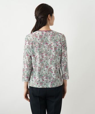 小花柄カットソー【Ｌｅｉｌｉａｎ　ＷＨＩＴＥ　ＬＡＢＥＬ】