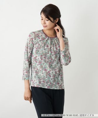 小花柄カットソー【Ｌｅｉｌｉａｎ　ＷＨＩＴＥ　ＬＡＢＥＬ】