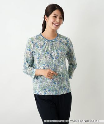小花柄カットソー【Ｌｅｉｌｉａｎ　ＷＨＩＴＥ　ＬＡＢＥＬ】