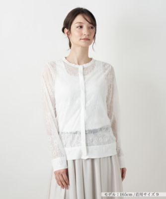 ＜BOURGE (Women)＞【店舗人気】レースカーディガン