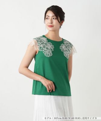 ＜BOURGE (Women)＞フラワー刺繍カットソー
