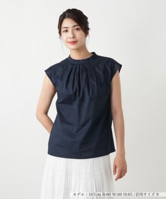 ＜BOURGE (Women)＞スタンドカラーブラウス