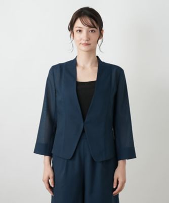 ノーカラーシアージャケット | BOURGE (Women)/ブールジュ
