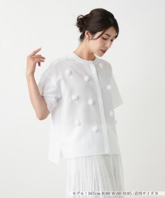 ＜BOURGE (Women)＞フラワーモチーフブラウス