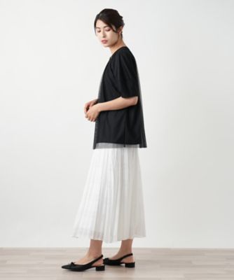 【店舗人気】チュールレイヤードカットソー