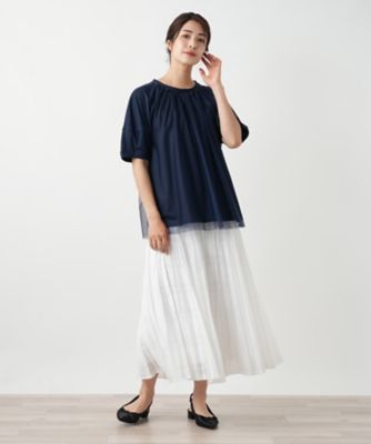 【店舗人気】チュールレイヤードカットソー