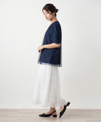 【店舗人気】チュールレイヤードカットソー