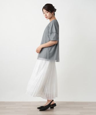 【店舗人気】チュールレイヤードカットソー