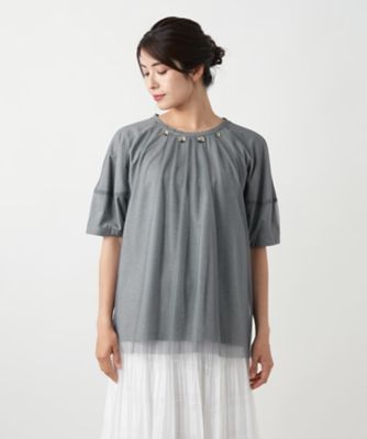 【店舗人気】チュールレイヤードカットソー