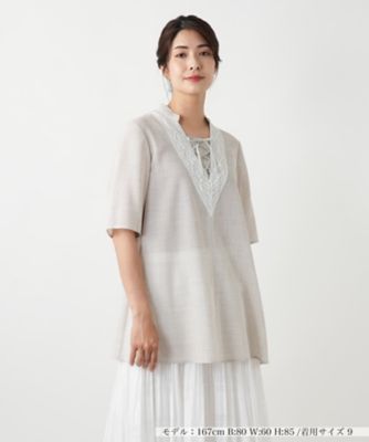 【店舗人気】レースアップブラウス