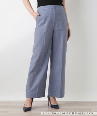 ＜Leilian (Women)＞センタープレスワイドパンツ