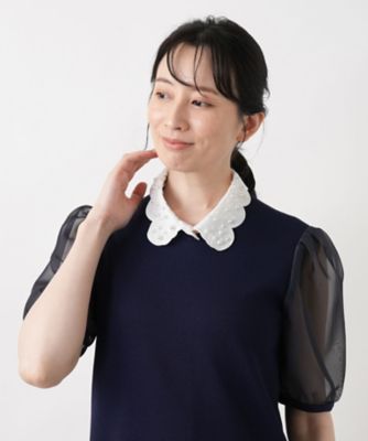 スカラップ付け襟