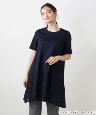＜Leilian (Women)＞レース切替チュニックカットソー