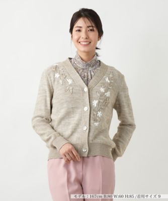 Leilian (Women)/レリアン Vネックカーディガン【CORSINI & PROTI】