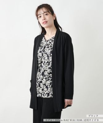 新品タグ付 Leilian レリアン 24SS トッパーカーディガン ブラック トッパーカーディガン【Leilian WHITE LABEL