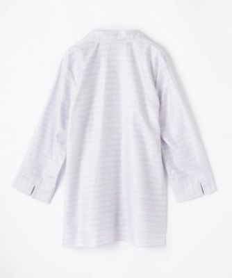 ボーダーオープンカラーブラウス【Ｌｅｉｌｉａｎ　ＷＨＩＴＥ　ＬＡＢＥＬ】