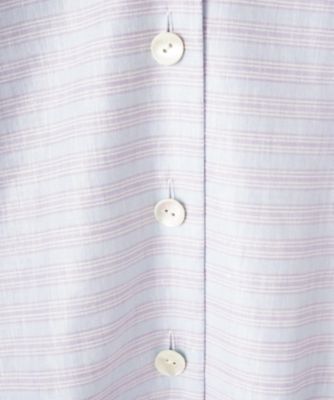 ボーダーオープンカラーブラウス【Ｌｅｉｌｉａｎ　ＷＨＩＴＥ　ＬＡＢＥＬ】
