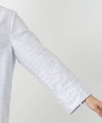 ボーダーオープンカラーブラウス【Ｌｅｉｌｉａｎ　ＷＨＩＴＥ　ＬＡＢＥＬ】