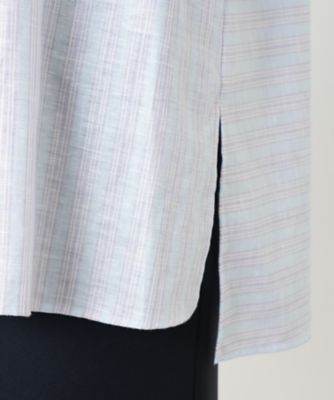 ボーダーオープンカラーブラウス【Ｌｅｉｌｉａｎ　ＷＨＩＴＥ　ＬＡＢＥＬ】
