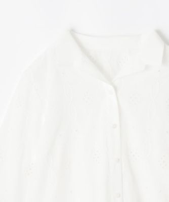 カットワーク刺繍ブラウス【Ｌｅｉｌｉａｎ　ＷＨＩＴＥ　ＬＡＢＥＬ】
