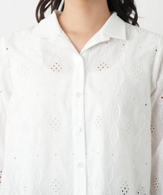 カットワーク刺繍ブラウス【Ｌｅｉｌｉａｎ　ＷＨＩＴＥ　ＬＡＢＥＬ】