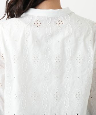 カットワーク刺繍ブラウス【Ｌｅｉｌｉａｎ　ＷＨＩＴＥ　ＬＡＢＥＬ】
