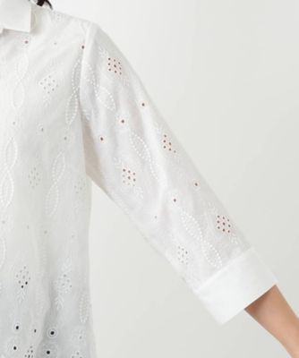 カットワーク刺繍ブラウス【Ｌｅｉｌｉａｎ　ＷＨＩＴＥ　ＬＡＢＥＬ】