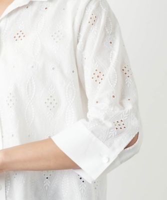 カットワーク刺繍ブラウス【Ｌｅｉｌｉａｎ　ＷＨＩＴＥ　ＬＡＢＥＬ】