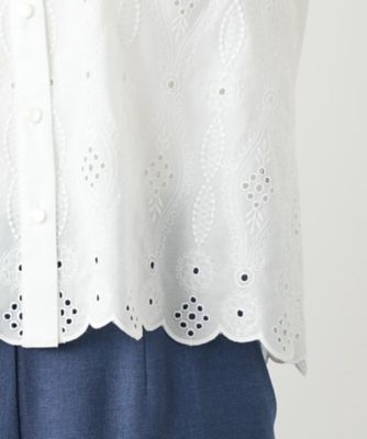 カットワーク刺繍ブラウス【Ｌｅｉｌｉａｎ　ＷＨＩＴＥ　ＬＡＢＥＬ】