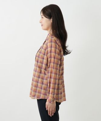 チェックブラウス【Ｌｅｉｌｉａｎ　ＷＨＩＴＥ　ＬＡＢＥＬ】