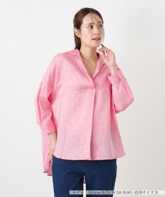 七分袖テールカットヘムブラウス【BARBA】 | Leilian (Women 