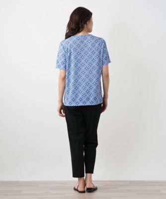 幾何学柄カットソー【ROCHAS Premiere