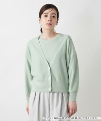 ＜BOURGE (Women)＞ラメＶネックカーディガン