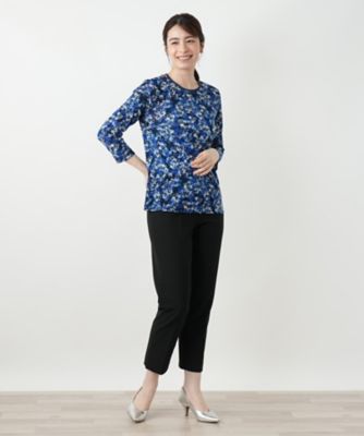 ⭐️新品⭐️Leilianレリアン　異素材カットソー　サイズ13＋　大きめサイズ プリントカットソー | Leilian (Women)/レリアン | 三越伊勢丹