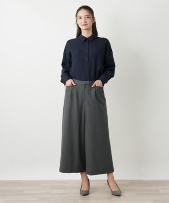 Leilian レリアン パンツ 9号 サイドゴムウエスト Leilian レリアン パンツ スラックス 9 M ウエストゴム グレー