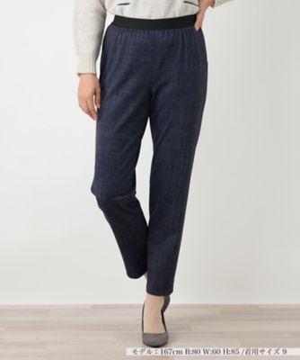 ＜Leilian (Women)＞デニム風スリムパンツ