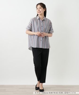 マルチストライプブラウス