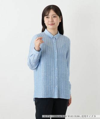 Leilian (Women)/レリアン ストライプブラウス