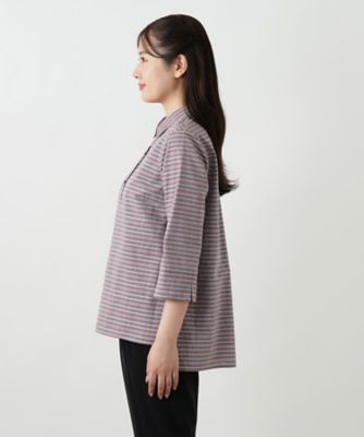 マルチボーダーブラウス【Ｌｅｉｌｉａｎ　ＷＨＩＴＥ　ＬＡＢＥＬ】