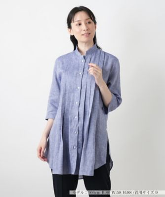 ＜Leilian (Women)＞バンドカラーブラウス