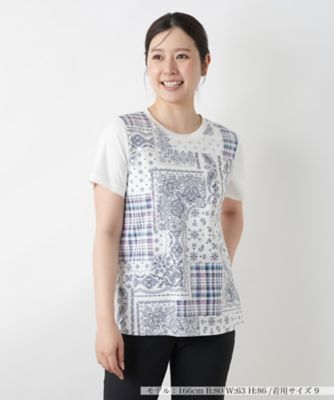 ＜Leilian (Women)＞ペイズリープリントカットソー【ＭＵＳＥ　ＢＹ　ＲＯＣＨＡＳ　Ｐｒｅｍｉｅｒｅ】