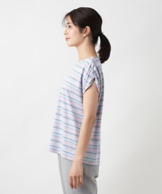 マルチボーダーカットソー【ＭＵＳＥ　ＢＹ　ＲＯＣＨＡＳ　Ｐｒｅｍｉｅｒｅ】