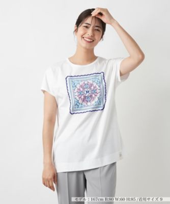 ＜Leilian (Women)＞ビーズ刺繍Ｔシャツ【ＭＵＳＥ　ＢＹ　ＲＯＣＨＡＳ　Ｐｒｅｍｉｅｒｅ】