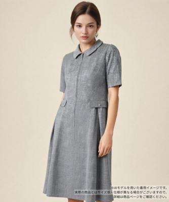 BOURGE (Women)/ブールジュ ジップフレアワンピース 96グレー ワンピース・ドレス【三越伊勢丹/公式】