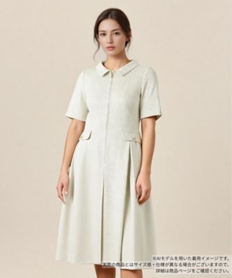 ＜BOURGE (Women)＞ジップフレアワンピース