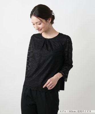 ＜Leilian (Women)＞シアーレースブラウス