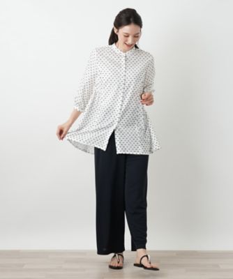 スタンドカラーブラウス【Ｌｅｉｌｉａｎ　ＷＨＩＴＥ　ＬＡＢＥＬ】